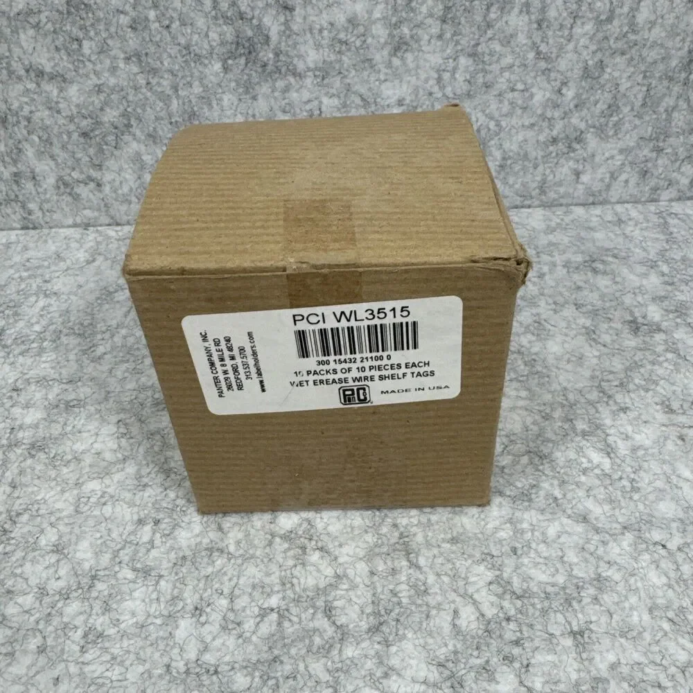 Box of 100 White Wet Erase Wire Shelf Tags Label Inventory Retail Organizer